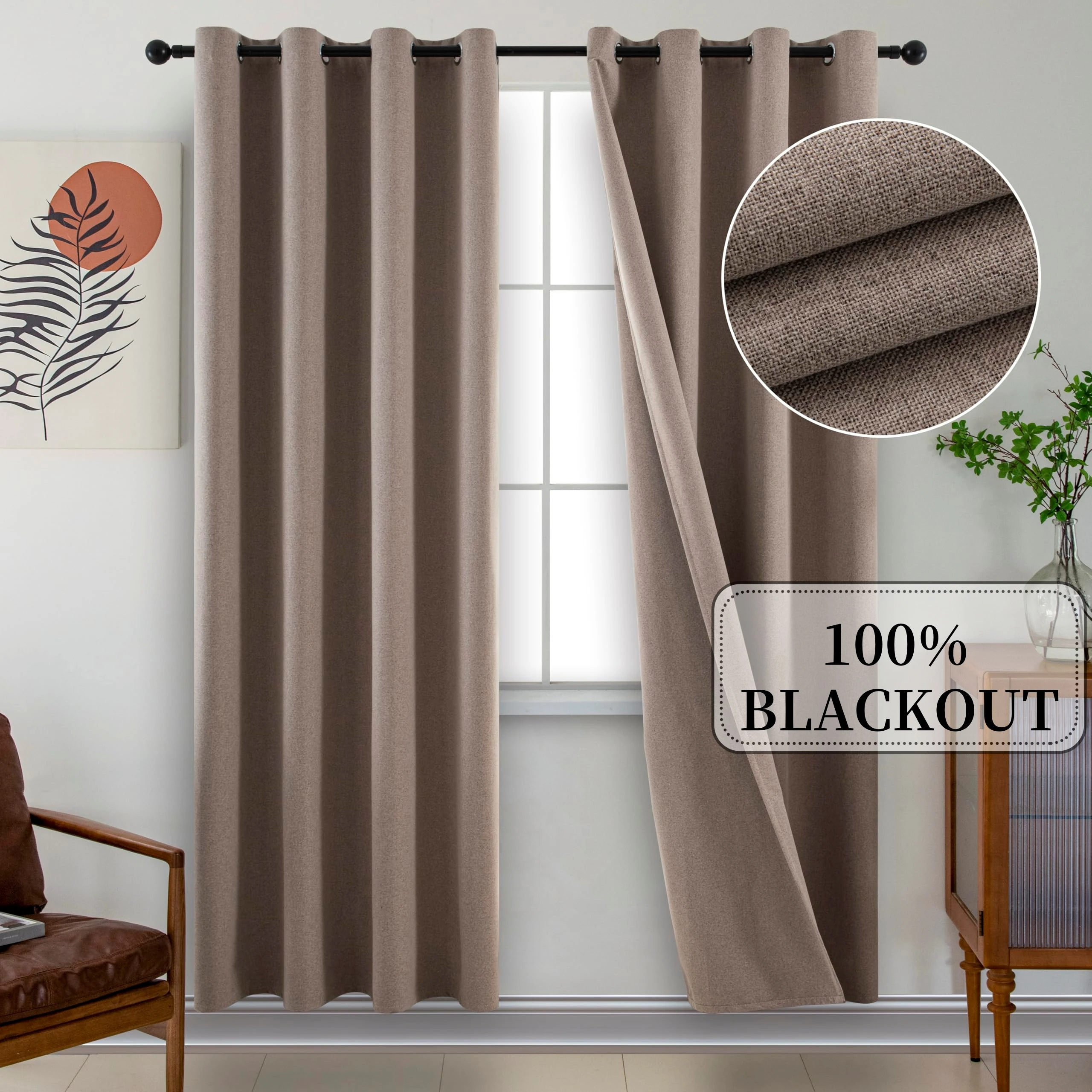 310cm Height Solid Color Custom Made 100% Blackout  Curtains for Living Room Bedroom Window Curtain Soundproof Insulation