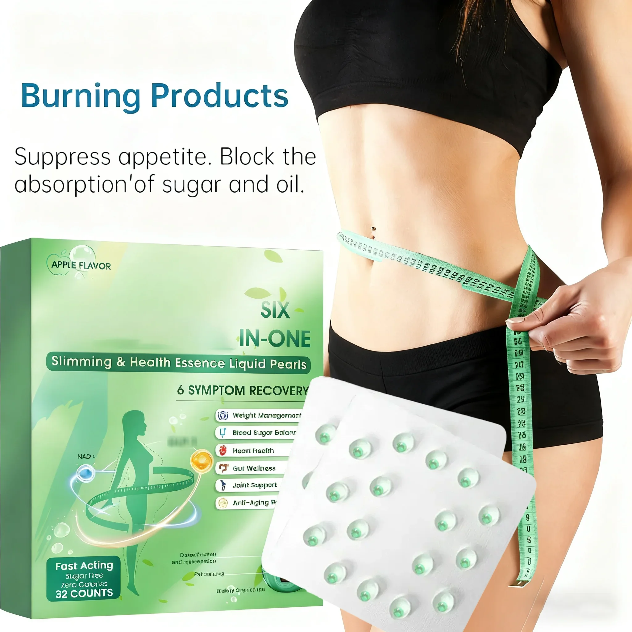 32 Counts || Six In-one Fat Product Burning Nad+ For Promote Intestinal Digestion - Women And Men