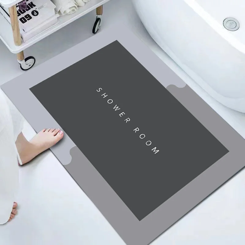 2024 Super Absorbent Non-slip Bathroom Mat Toilet Anti-skid Bathtub Foot Mat Kitchen Living Room Floor Mat Home Decor