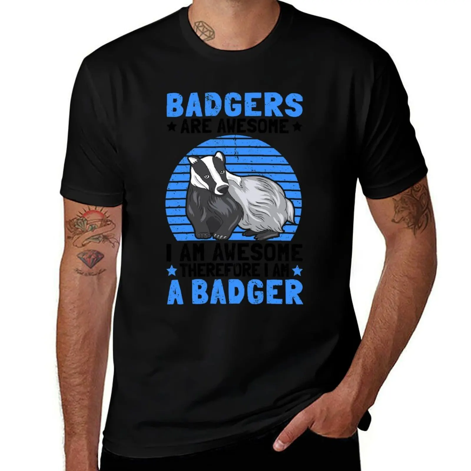 

Honey badger is great badger marten saying T-Shirt t shirts cotton 100% T-Shirt