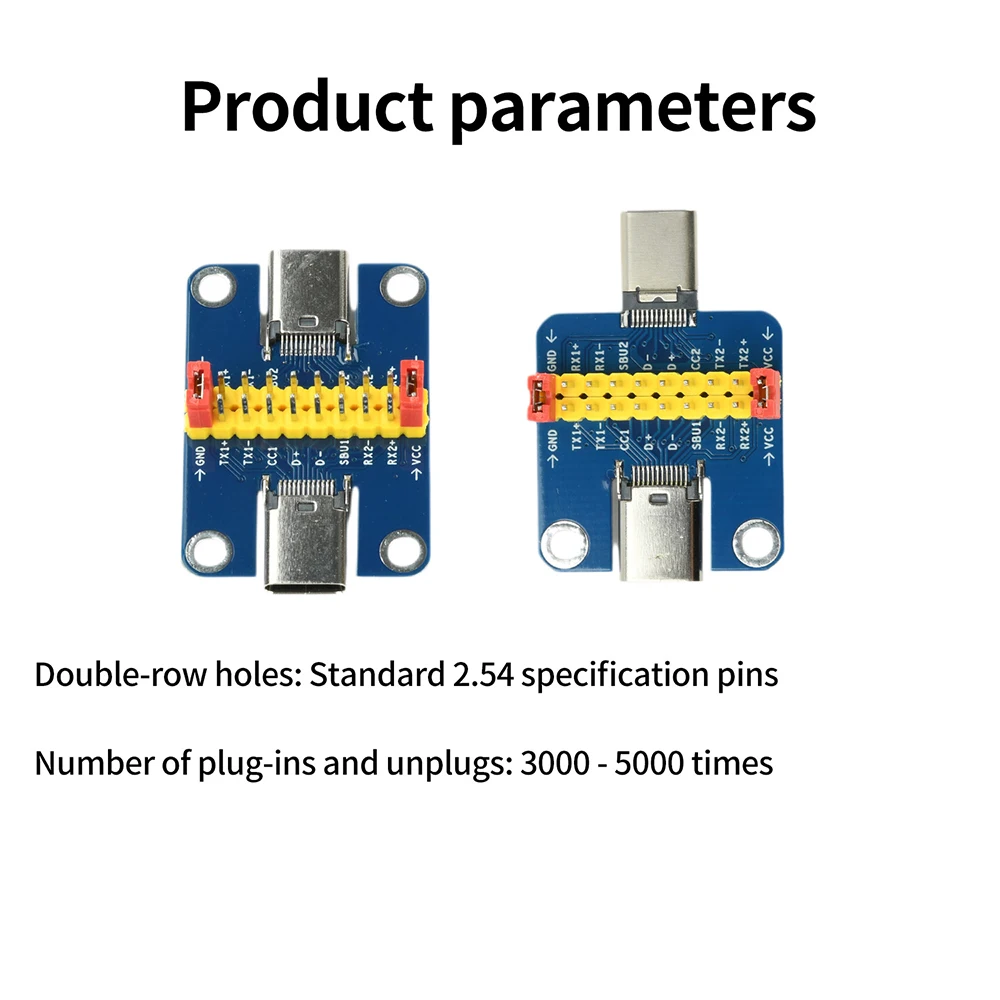 Type-c Male To Female Usb 3.1 Test Pcb Board Adapter Module Type C 2.54mm Connector Socket Data Line Wire Cable Transfer