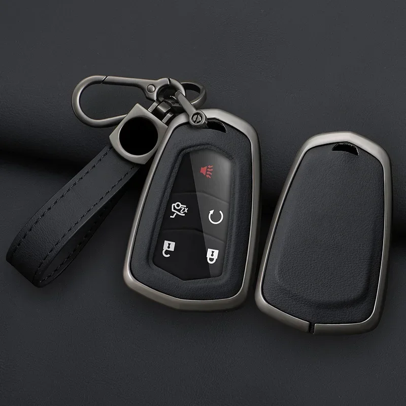 Zinc Alloy Car Remote Key Case Cover Shell Fob For Cadillac CT5 CT6 ATS CTS Escalade ESV SRX STS For Cadillac XT5 XTS KeyChain