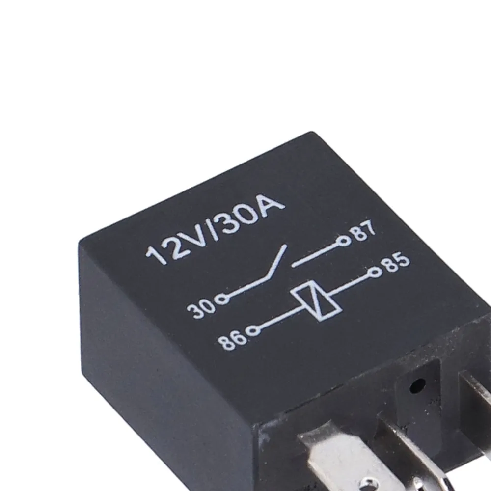 10 Pcs Relay Kit 4 Pin/5Pin Violet Relay 12V 30A 36.6*23*15.5mm Automobile Relay Relay Set Automobile Use