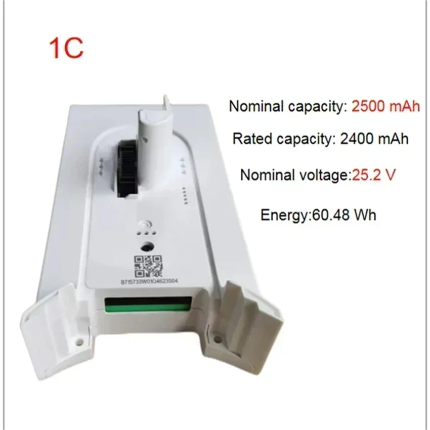 Substituição do pacote de bateria para xiaomi mijia 1c e k10 aspirador sem fio bateria de íon de lítio acessórios peças