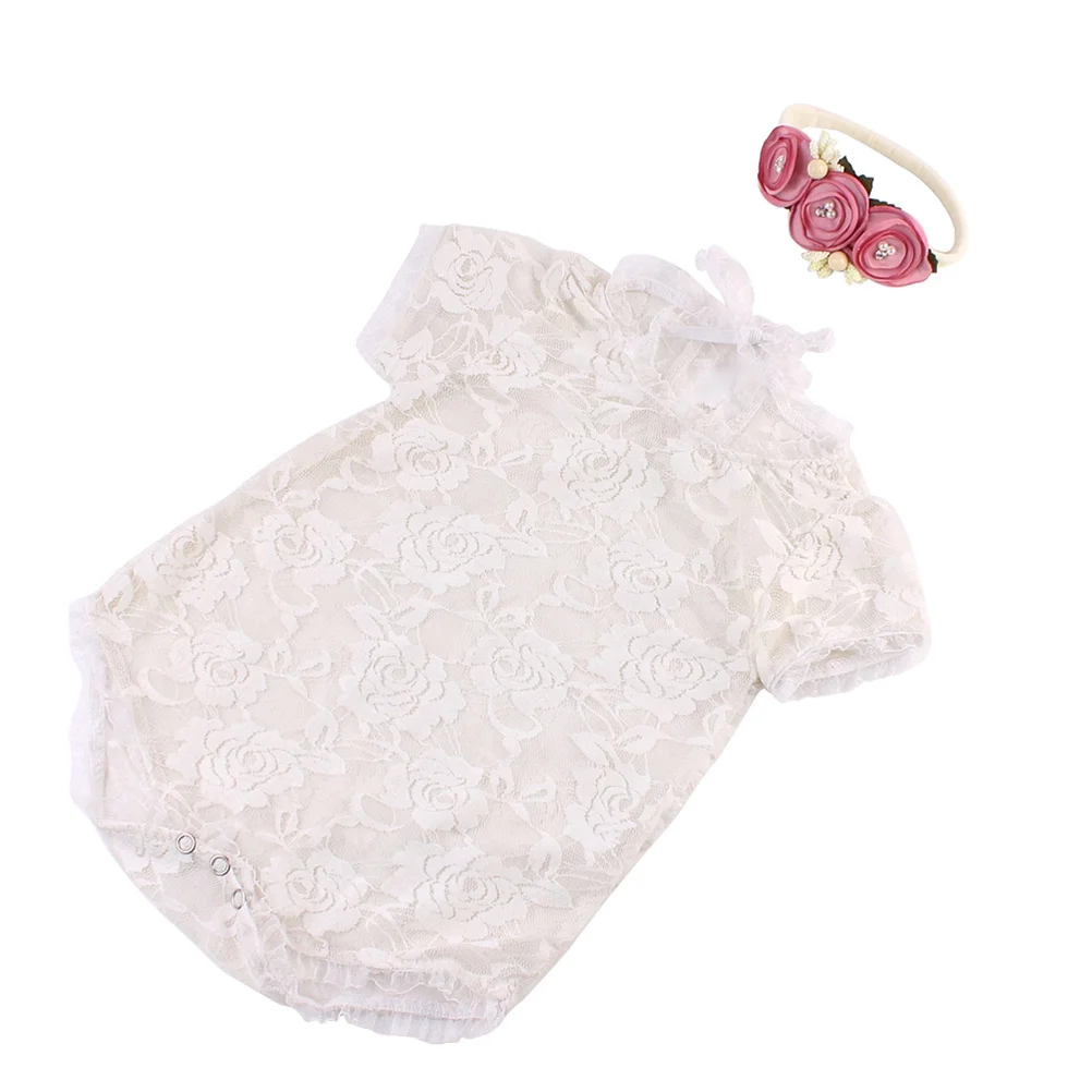 بدلة الزحف الدانتيل ارتداءها لينة تنفس طفلة صور الدعائم الجوف خارج تصميم عقال زي الوليد الأبيض