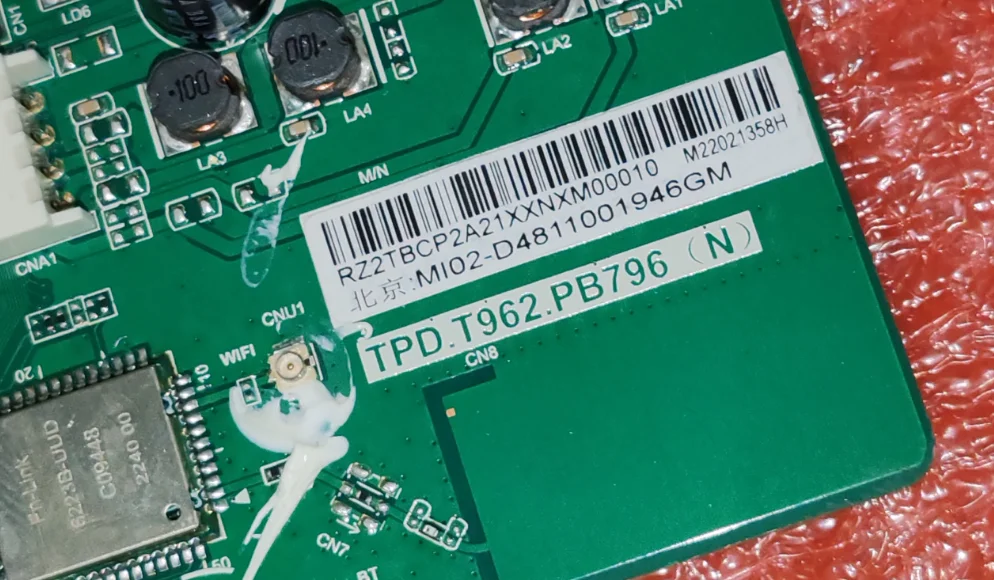 TPD.T962.PB796 Placa-mãe de TV WiFi de rede três em um, teste de fotos físicas
