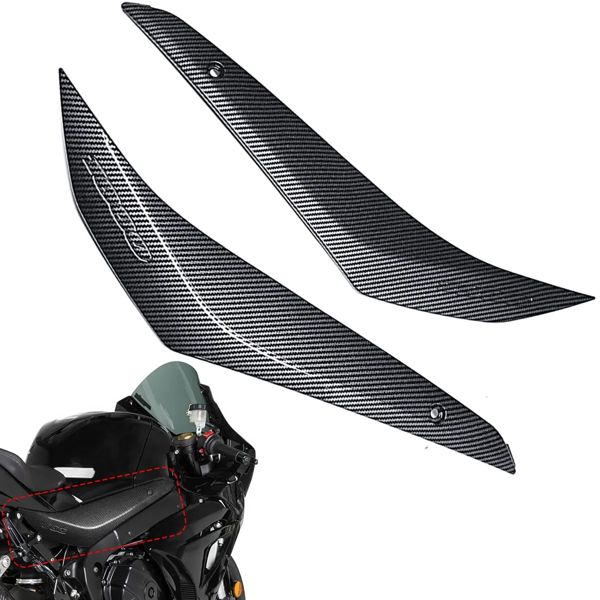 

Carbon Fiber Pattern Sets Gas Tank Side Fairing Panel Cowl Cover for suzuki gsx-r1000 gsxr 1000 1000R 2017-2023