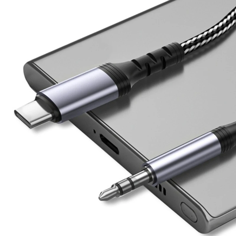 Hifi Type C до 3,5 мм вспомогательный кабель с усиленным процессом литья для легкой потоковой передачи музыки