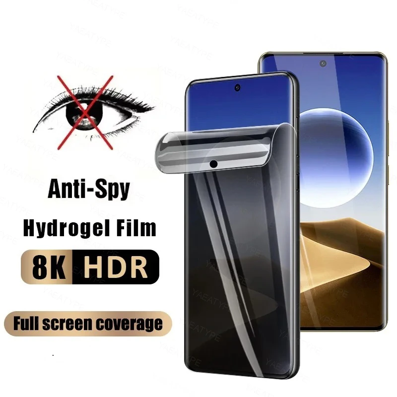 Privacy Hydrogel Film Anti-Spy Screen Protector For Vivo Y36 Y20S Y78 Y33s Y22 Y22S Y95 Y50 Y30 Y16 Y76 Y52 Y72 Y20