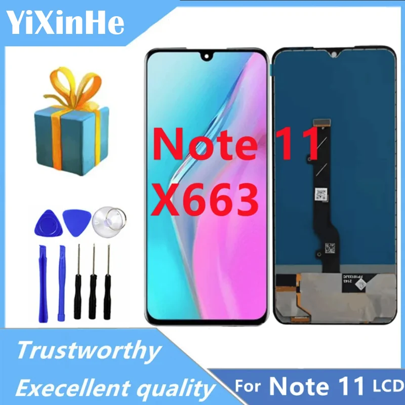 

tested 6.7" AMOLED LCD For INFINIX NOTE 11 X663 X663B Pantalla LCD Display Touch Panel Screen Digitizer Assembly Replacment