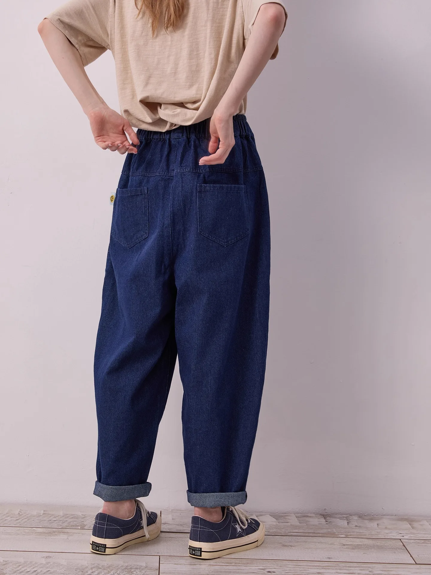 

Оригинальные хлопковые брюки для папы, джинсы-шаровары большого размера, брюки-банан с изогнутыми лезвиями, свободные молодежные джинсы, нейтральные брюки с завышенной спиной, Nat...