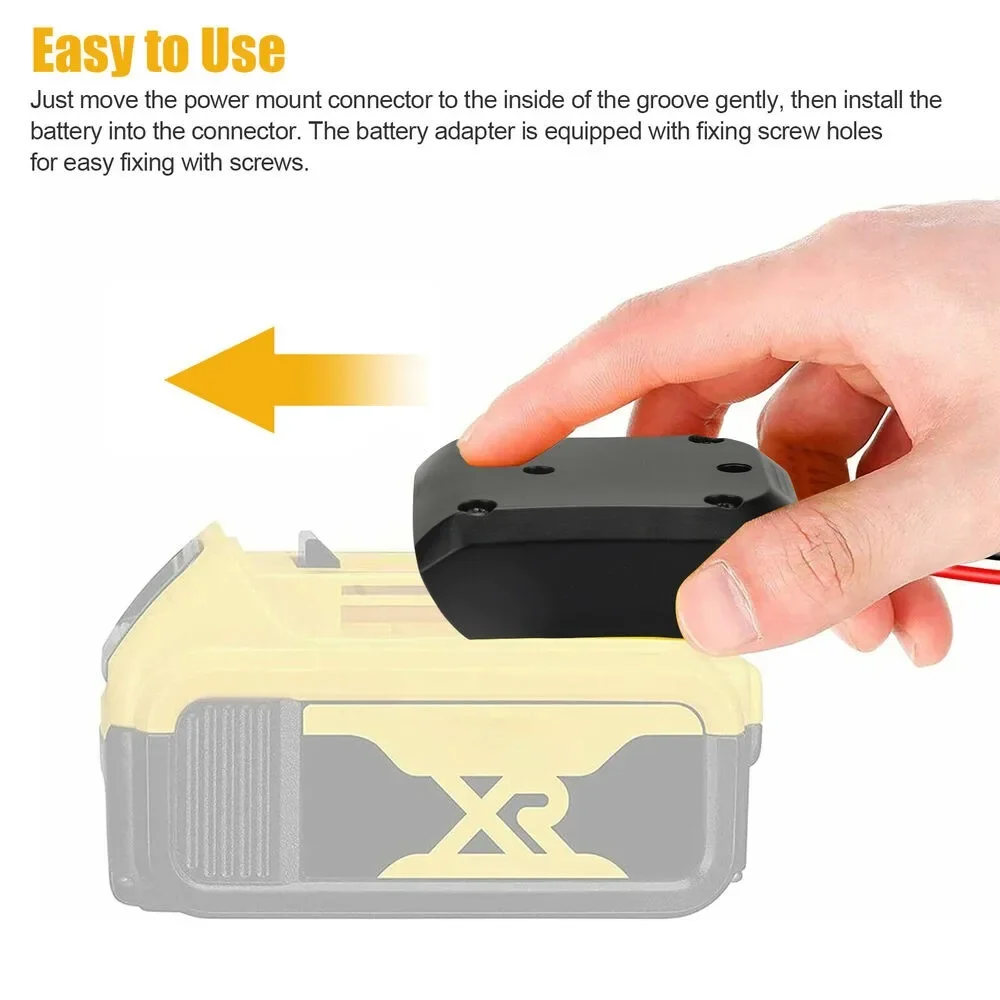 Imagem -04 - Adaptador Power Wheels para Dewalt 10.812v Bateria 14awg Robótica Faça Você Mesmo Robotics Trabalho Luzes rc Truck e rc Brinquedos