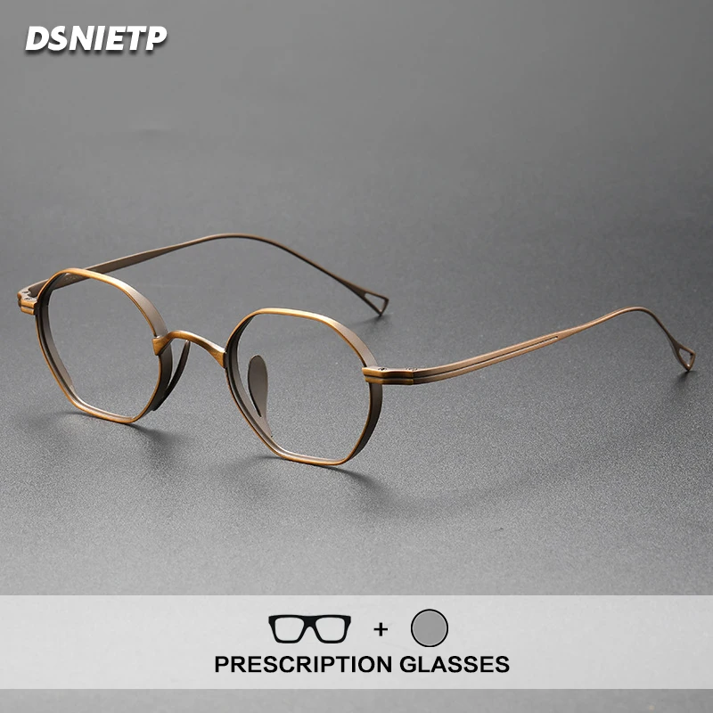 

Vintage Titanium Reading Glasses Men Photochromic Anti Blue Light Prescription Glasses Frame Women Myopia Small Frame Eyewear