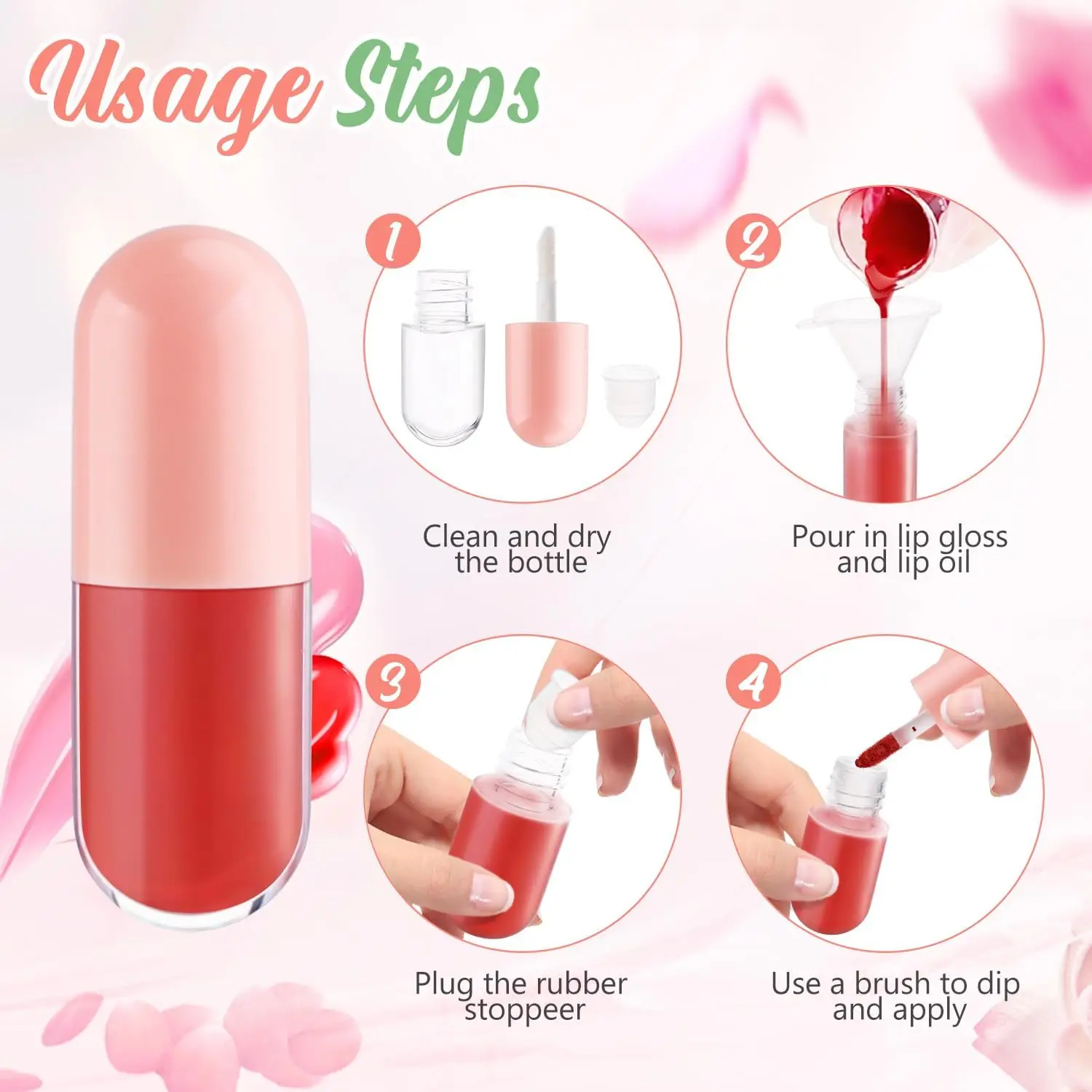 5/10PCS 3ml Riutilizzabili Mini Lip Gloss Tubi Vuoti Bottiglia di Balsamo per le labbra per il FAI DA TE Olio per le labbra Da Viaggio Portatile Trasparente Rossetto Contenitore Tubi