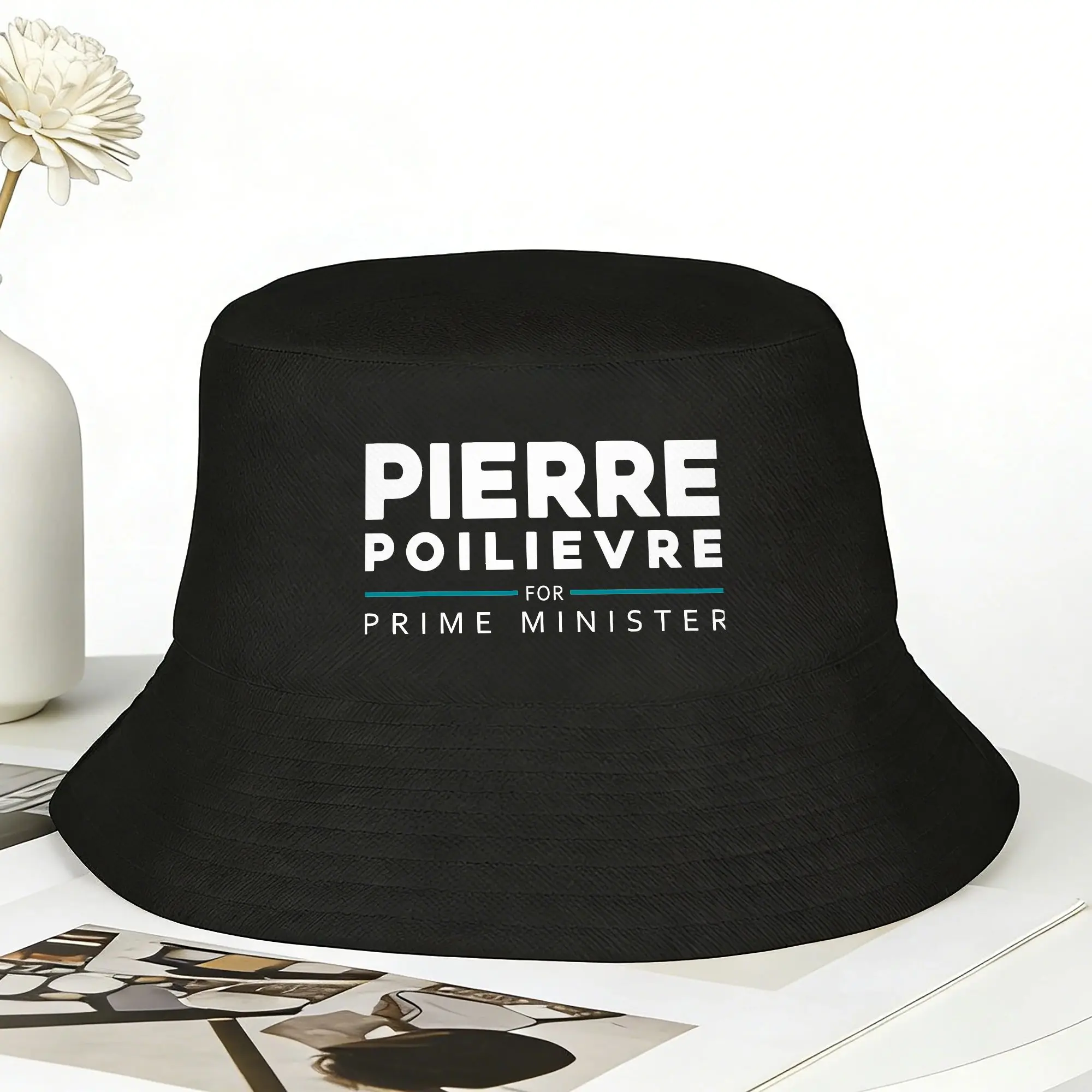 Poilievre 2025 Make Canada Strong Again  Bucket Hat Summer  Casual Fisherman Hats For Women Outdoor Pattern Sun Hats