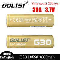 Original GOLISI G30 18650 Battery 3000mah 3.7V 30A High Drain Rechargeable Lithium Baterias High Capacity 100% Grade A Cell