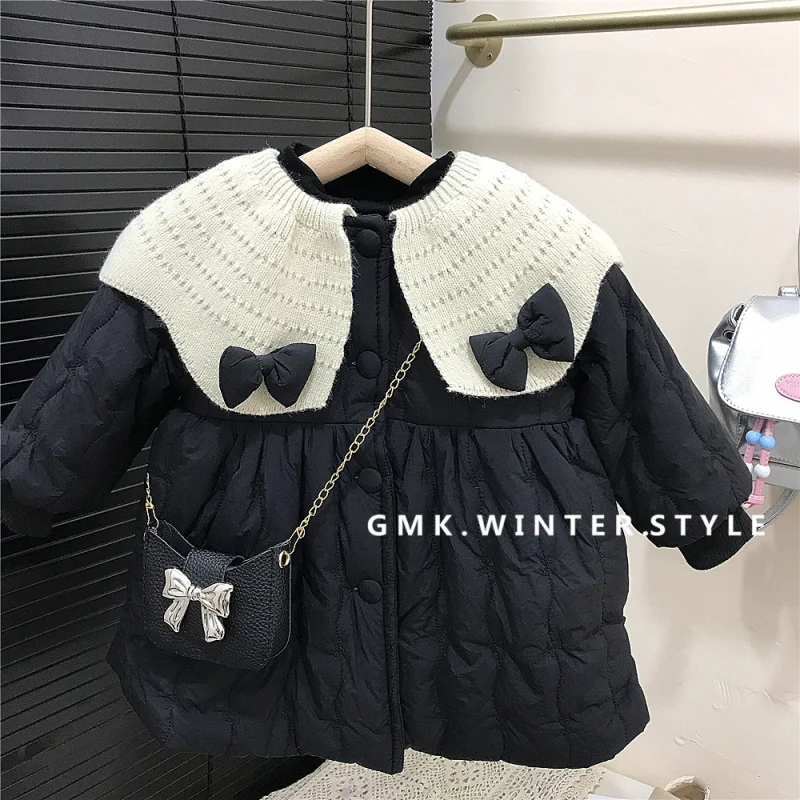 

Girls' Fleece-Lined Thickened Coat Autumn Winter New Children's Padded Jacket Stylish Baby Girl Winter Cotton Clothing