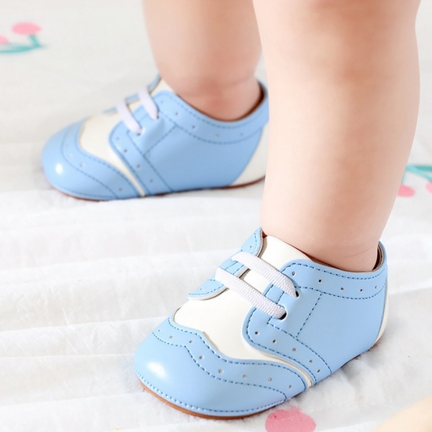 0-18M Baby Jungen Weiche PU Leder Schuhe Neugeborenen Patchwork Casual Turnschuhe Sohlen Nicht-slip Infant Erste walker Schuhe Täglichen Outwear – Detail 4
