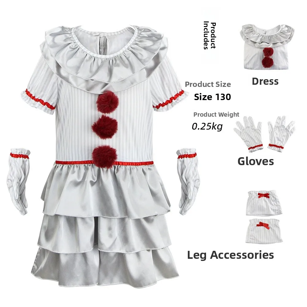 زي مهرج للهالوين للكبار والأطفال، ملابس أداء المهرج، زي مسرحي من ألياف البوليستر، ملابس تقليدية صينية #4