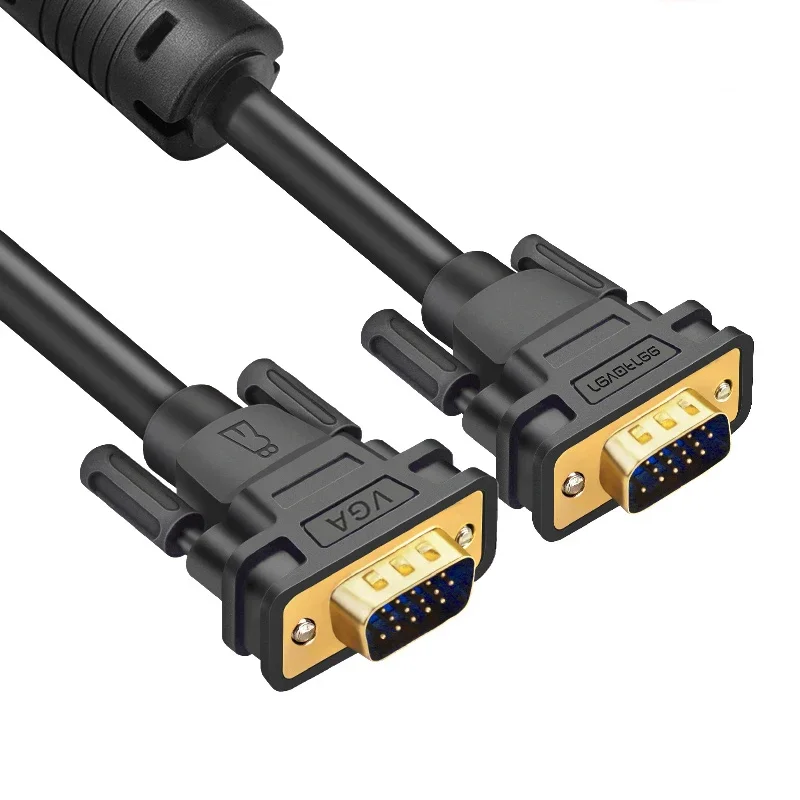 Dedicated VGA Video Cable for Projectors 3+6 Dual Magnetic Ring 3/5/10/15/20/25/30 Meter Computer Connection Cable