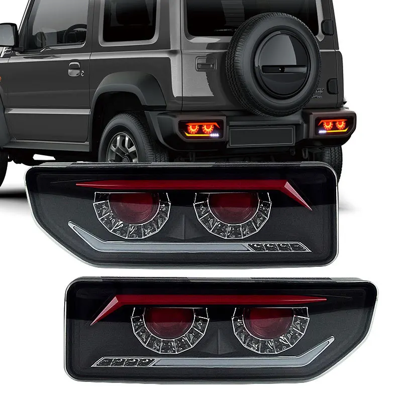 For Suzuki Jimny 2018-2026 Car Upgrade Tail Light Eagle Eye Devil Eye Style Rear Lamp Modified DRL Brake Reverse Warning Lamp