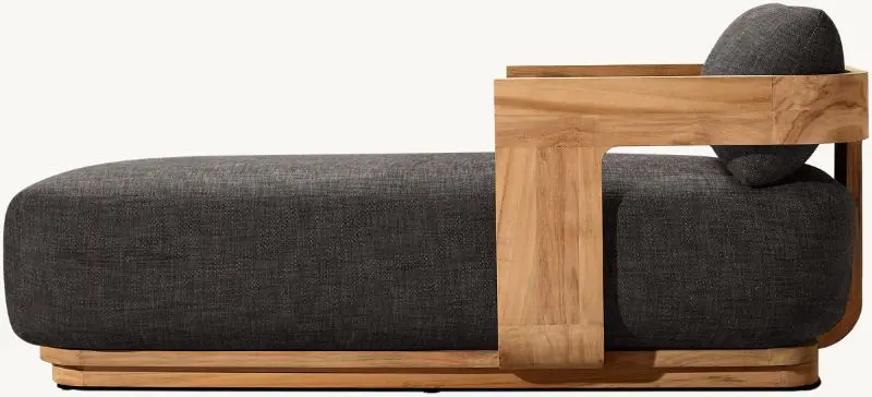 Modern waterproof cushion outdoor sofa bed teak furniture courtyard hospital and architectural design hotel