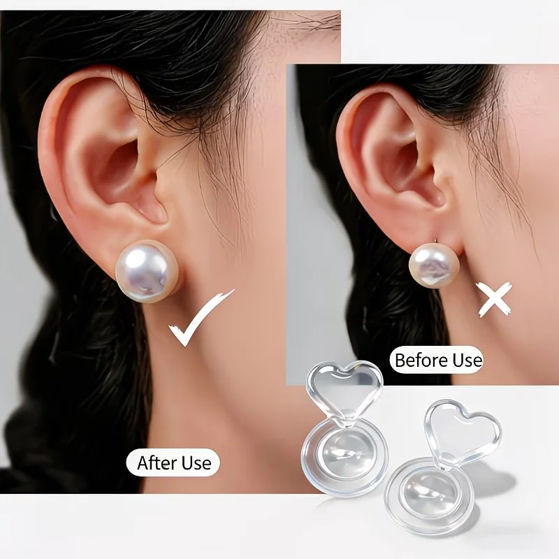 6 Stück Silikon-Ohrstützen, Ohrring-Anti-Sag-Stabilisatoren, lebensmittelechtes Silikon, Ohrring-Verschlüsse, DIY-Ohrring-Zubehör – Detail 2
