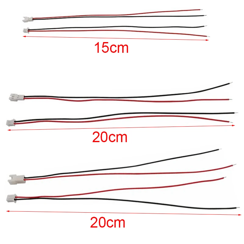 2/5/10 Paar Micro 2 Pin JST 1,25 mm / PH 2.0 / XH 2,54 / SM 2P Stecker Buchse Stecker mit Drahtkabeln