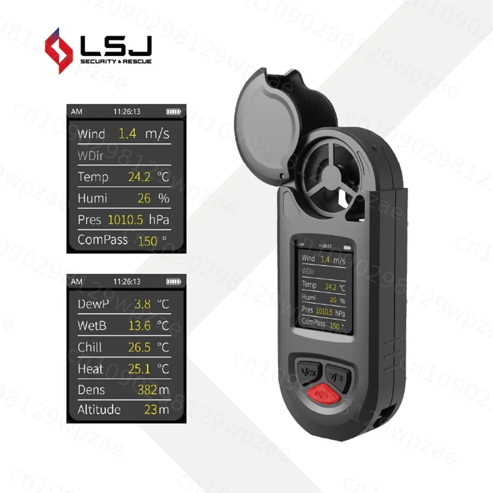 IP67 Waterproof Weather Meter HW01 Portable Digital Anemometer with 1.8 inch LCD Screen for Extreme Environment Monitoring