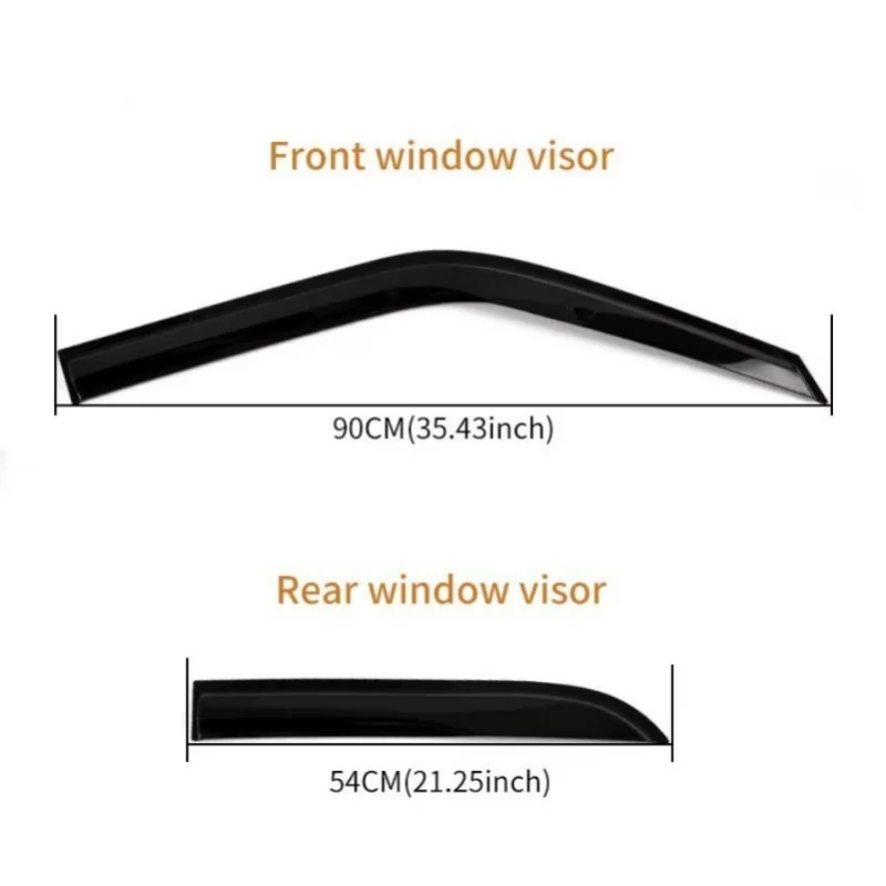 Applicable to Mercedes-Benz 190 1982-1993 Black Side Windshield Sun Visor Car Accessory Door Rain Shield