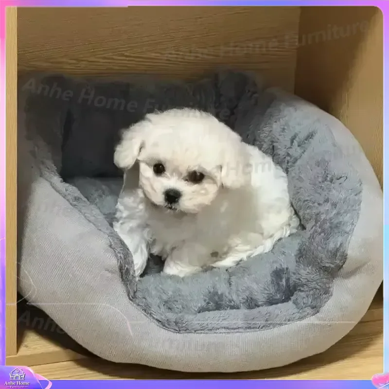 Large Round Dog Bed 100 Percent Cotton Soft Warm Winter Pet Sofa Cushion Eco Friendly Solid Color Puppy Cat Sleeping Mat