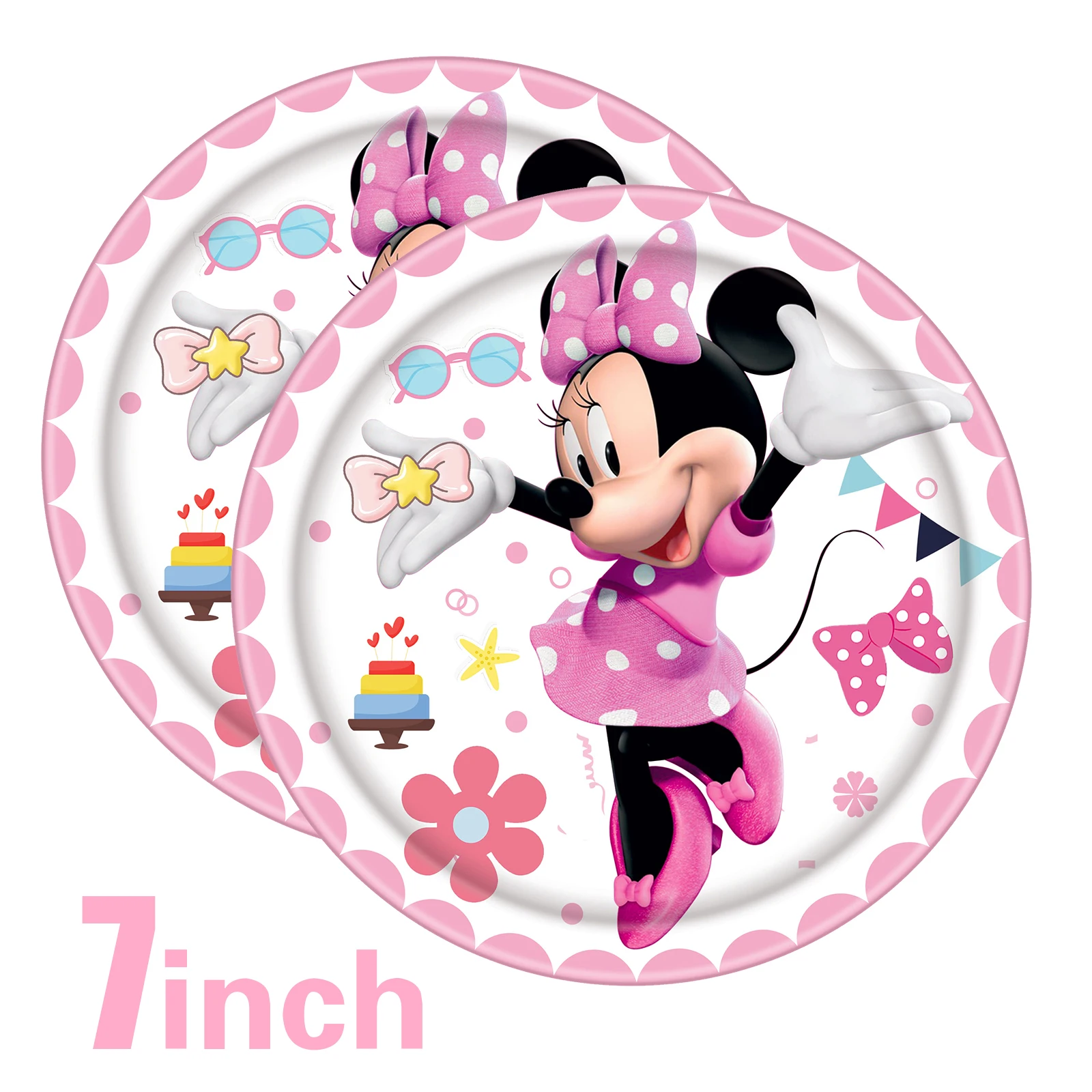 Disney Minnie Mouse Birthday Party Supplies Decorations Minnie Cups Plates Napkins Gift Bag Banner Table Cover for Baby Shower