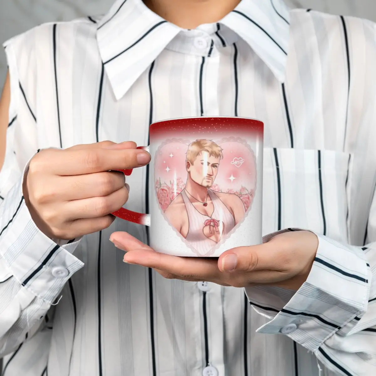 Reiner Coquette Attack On Titan Anime Mug Funny Ceramic Coffee Cups Tea Mugs Milk Cup Drinkware Gifts for Woman Man