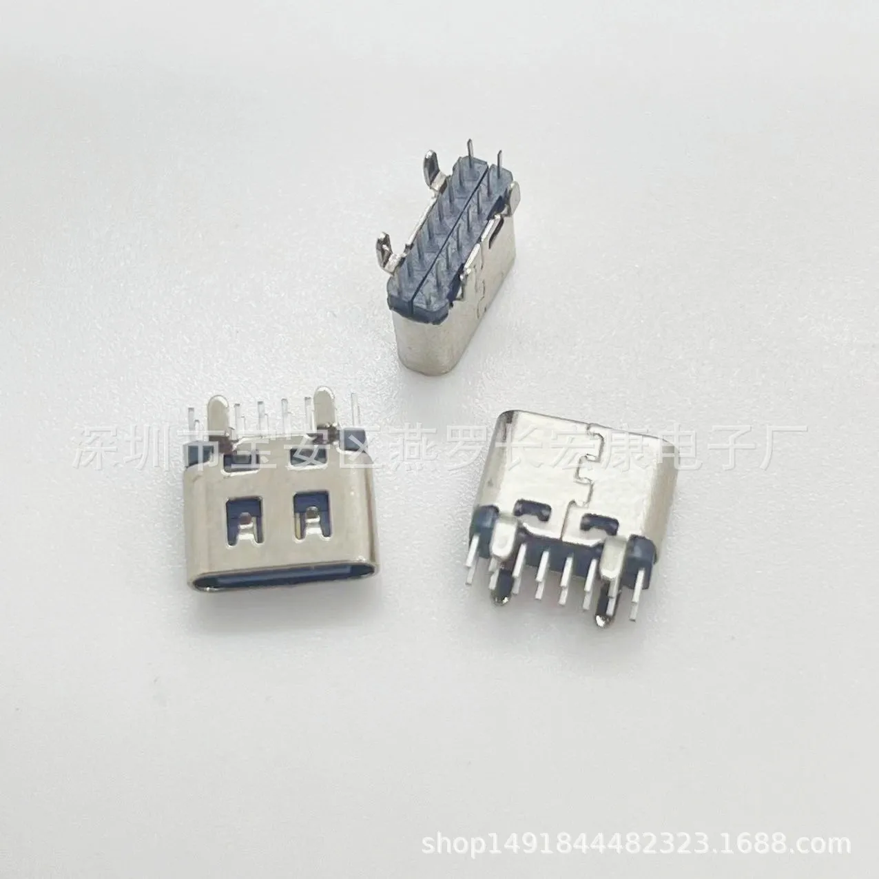 For TYPE-C 6P female seat, plug in DIP plug-in board, increase height and lengthen H = 15.0mm easy charging, long body, plug in