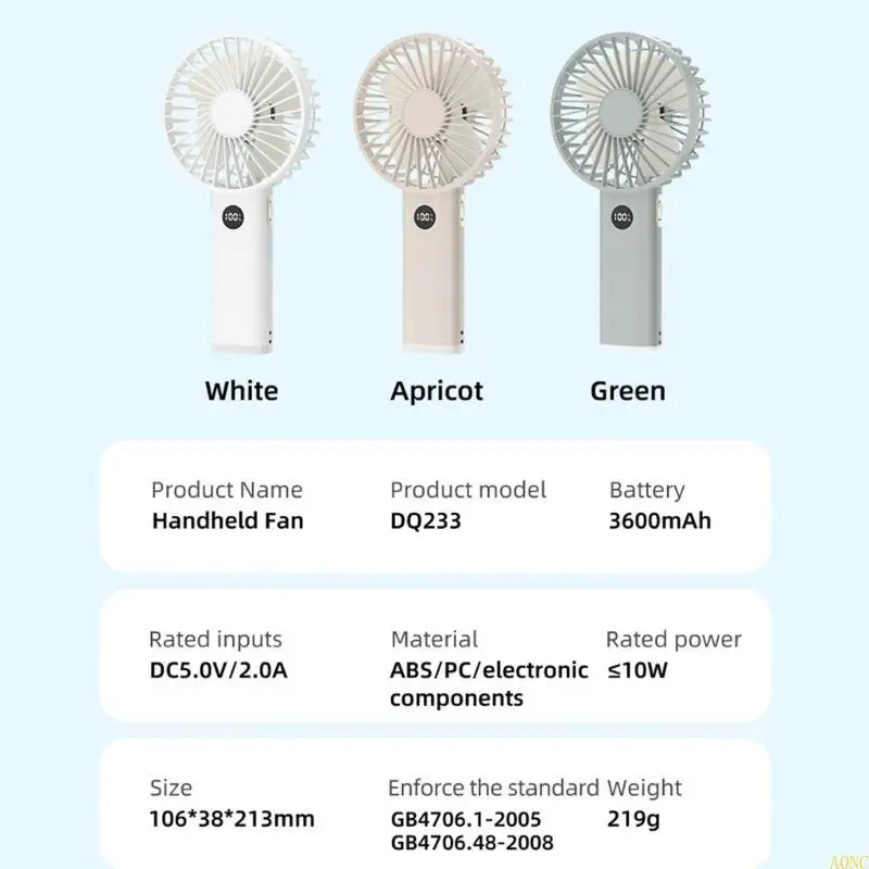 

Студенческий фанат A0NC с мощным фанатом фанатов USB Fan Fan Fantable для офиса