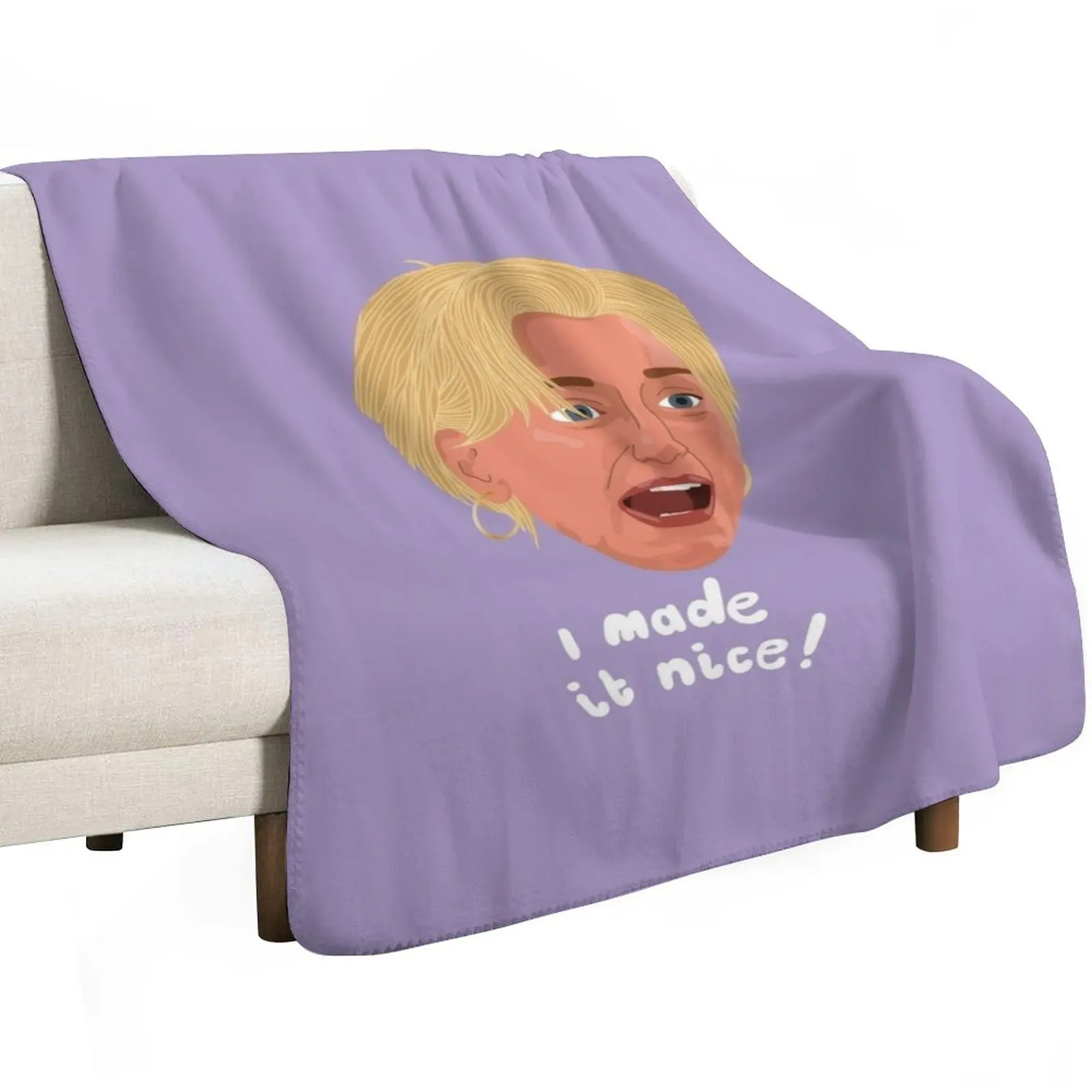 Dorinda I Made It Nice Throw Blanket blankets ands Bed linens decorative funny gift Personalized Gift Soft Blankets
