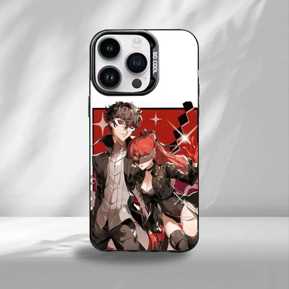 حافظة هاتف Kasumi Persona Yoshizawa 5 لهاتف iPhone17,16,15,14,13,12,Pro Max حافظة هاتف ملونة باللون الأسود