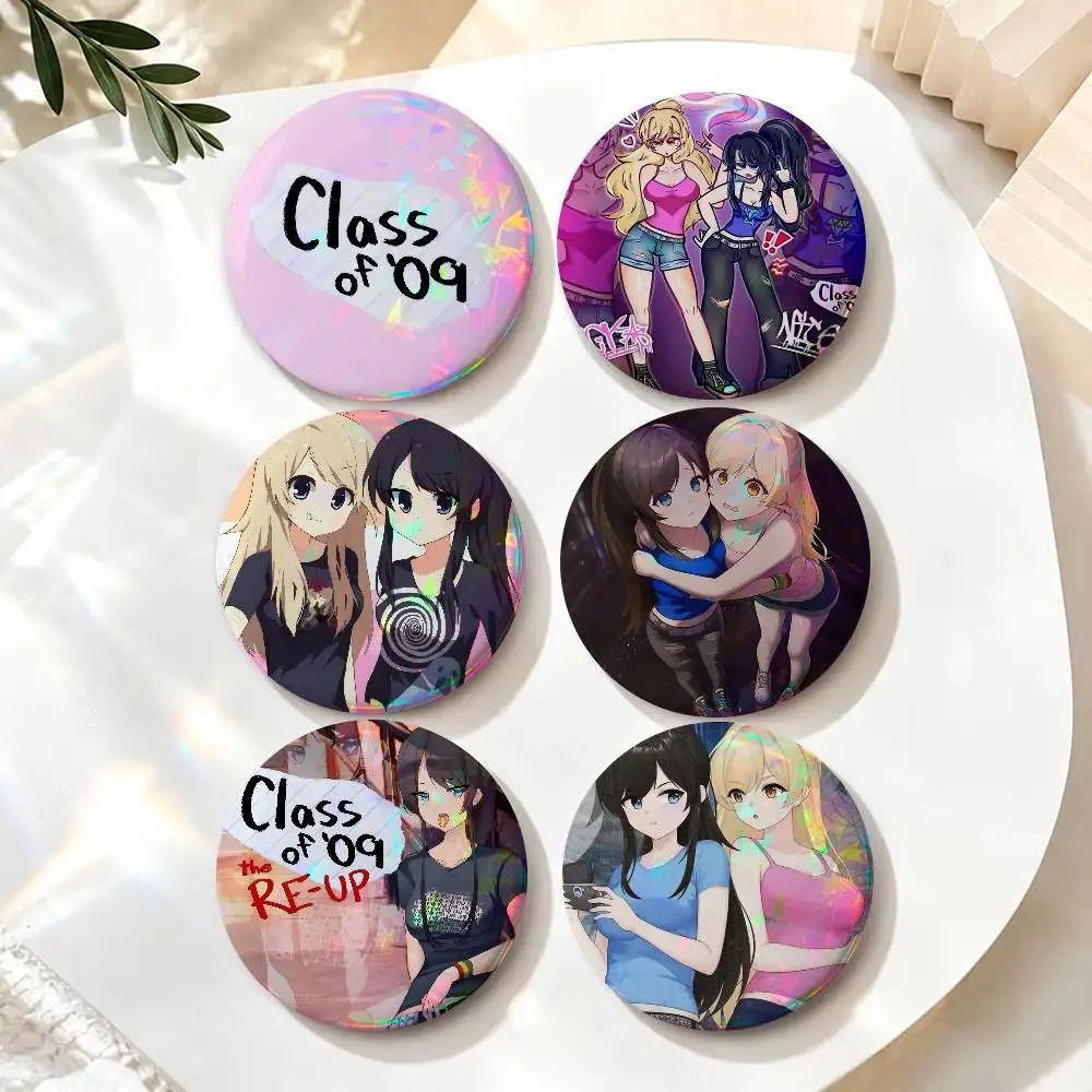 Game C-Class of 09   Round Badge Game Figure Button Pin Tinplate Brooch Clothes Bag Accessories Friends Gift