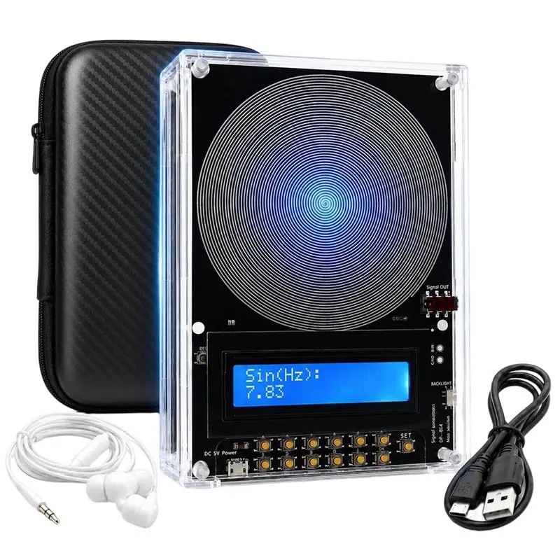 AAAN-7.83Hz Schumann Resonance Generator, Adjustable Output, With Earphones & Storage Case For Meditation Travel