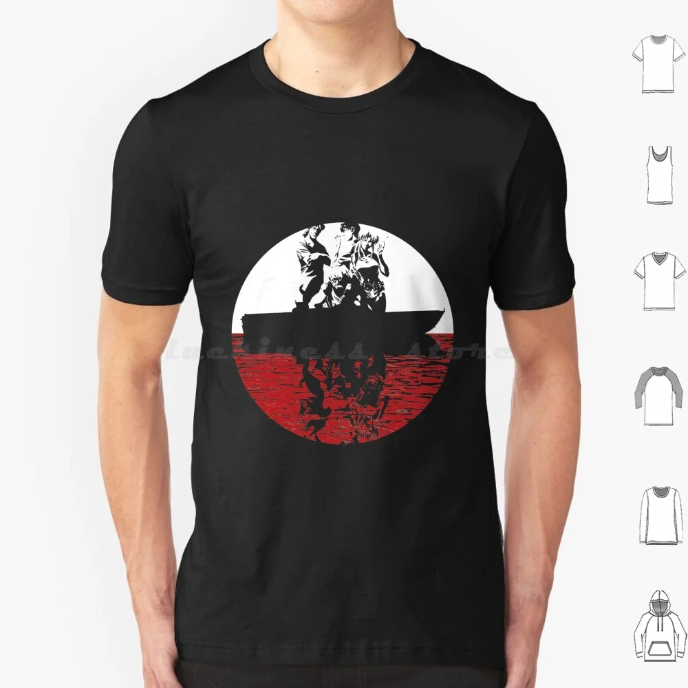Lagoon Reflection T Shirt Big Size 100% Cotton Anime Manga Black Lagoon Revy Dutch Benny Roanapur Guns Japan Pop Culture