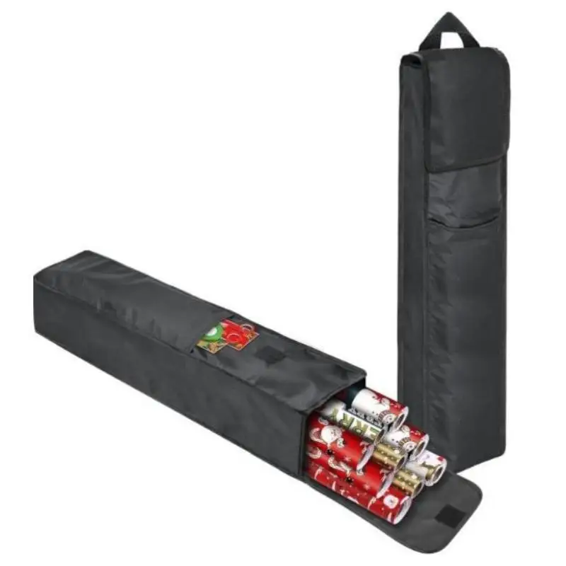 

1Pc Gift Wrapping Paper Storage Bag With Reinforced Handle Decorative Paper Storage Waterproof Gift Wrap Paper Organizer