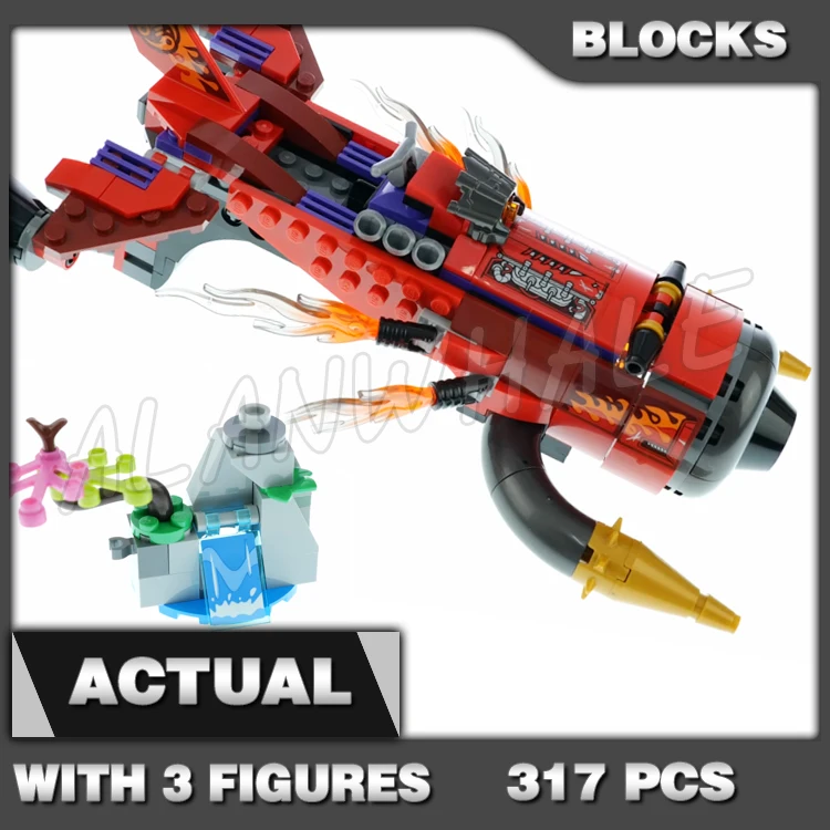

317 шт. Моноки Kid Red Son Inferno Jet Mini Flower Fruit Mountain Flame Thrower 11574 Строительные блоки Игрушки, совместимые с моделью