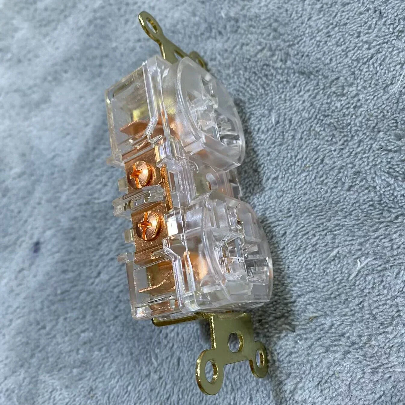 2pcs Power Socket HIFI 20A US AC Power Receptacle Socket Red copper distributor Plug Black/Red/Orange/White