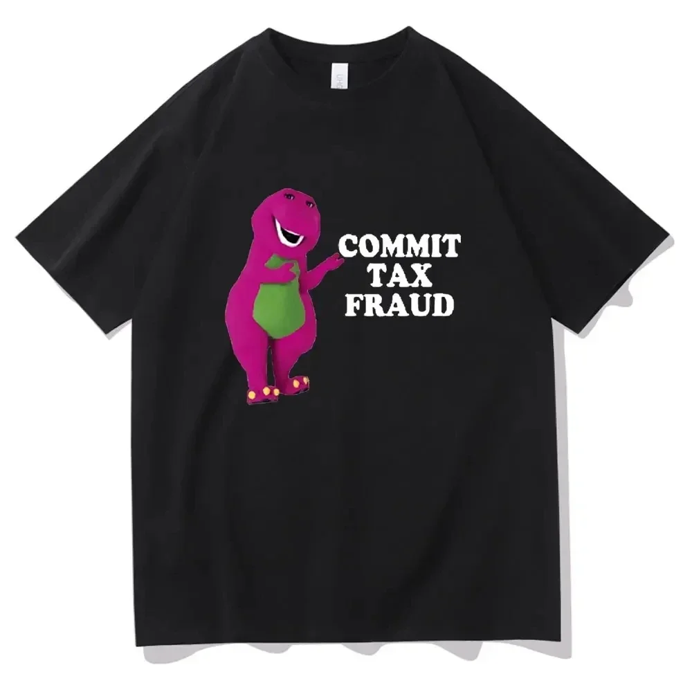 Commit Tax Fraud t shirt men Summer Short SleeveTops HarajukuClothing Kawaii Anime Shirt Ropa Hombre Camisetas