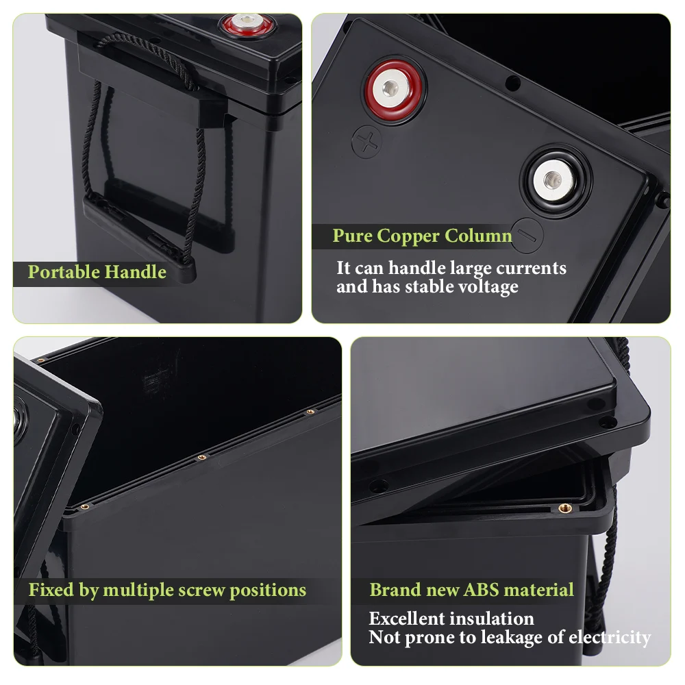 230AH 280AH ل 4S صناديق تخزين البطارية 12 فولت الخلايا الشمسية حالة RV يخت لتقوم بها بنفسك بطارية محمولة تخزين بطارية ليثيوم بلاستيكية