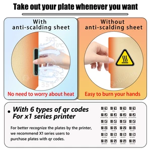 バンブラブビルドプレートのジューウピン257x257スプリングスチールシートPEI PEO H1H PEYシートA1 X1C P1Sビルドプレート3Dプリンター竹ラボ 10ベストセールスPEIベッド-2