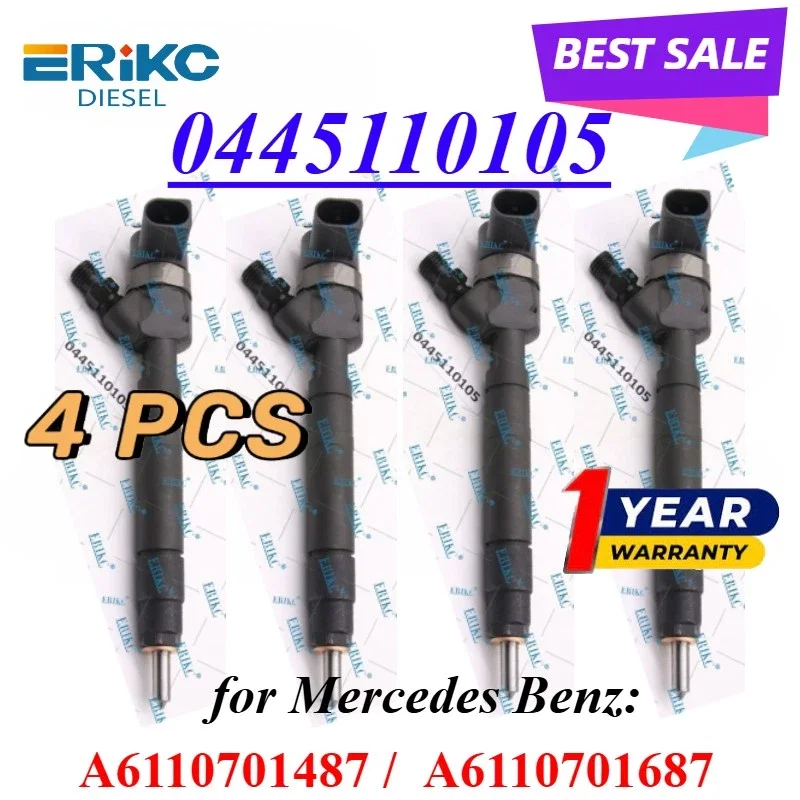 

0445110105 CR Diessel Injector 0 445 110 105 Engine Nozzle A6110701487 A6110701687 for Mercedes Benz 6110701487 6110701687