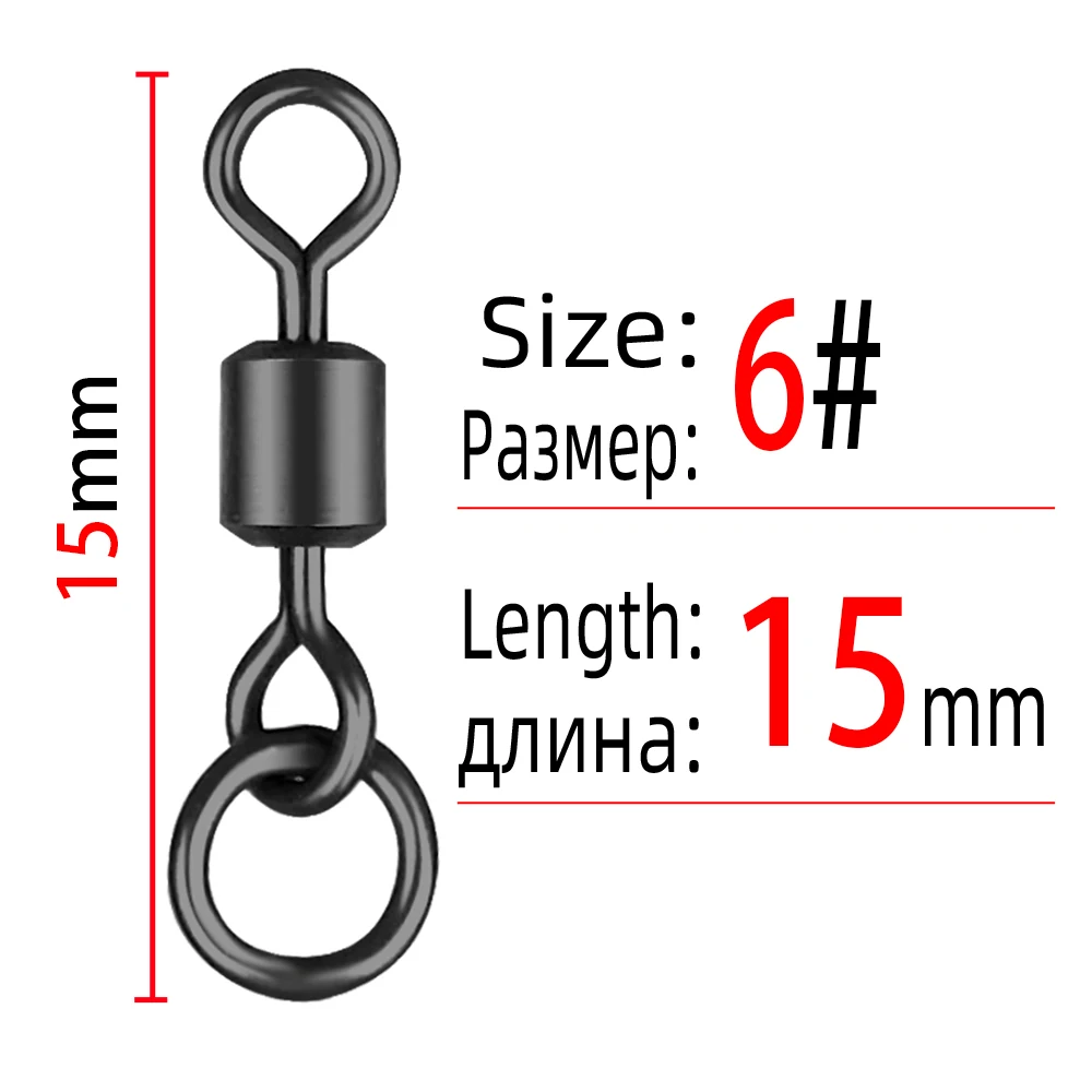 DNDYUJU 50-100 stücke Matte Schwarz Angeln Karpfen Wirbel Angeln Chod Haar Ronnie Rig Zubehör Angeln Für Karpfen angelgerät