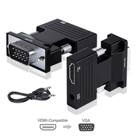 HDMI-compatible to VGA Adapter HD 1080P with 3.5mm Audio Cable For PC Laptop TV Box Projector HDMI-compatible to VGA Converter