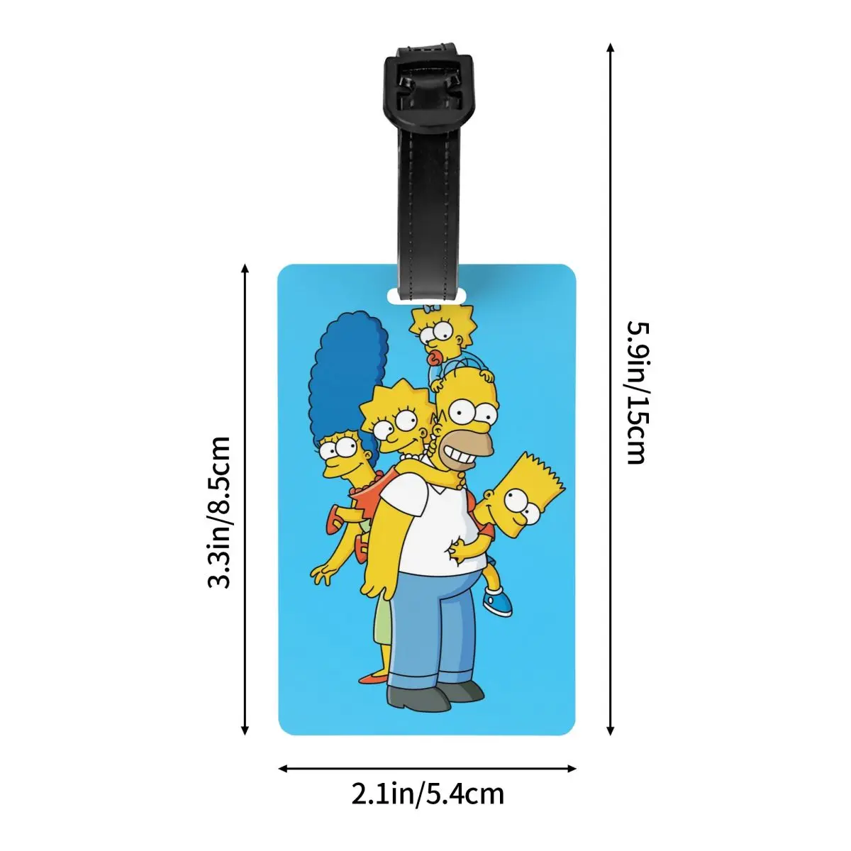 علامة الأمتعة المخصصة The Simpsons Bart لحقائب السفر التلفزيونية وغطاء الخصوصية وبطاقة الهوية